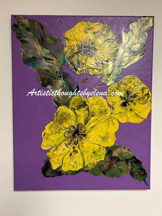 Yellow Blooms on the Vine #73 (16X20in)