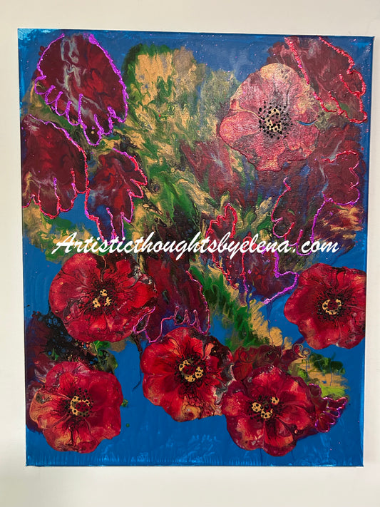 The Red Blooms Hanging #39 (16X20in)