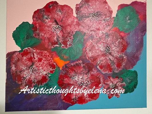 Red & White Blooms #96 (16X20in)