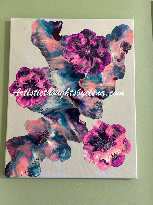 Three Beautiful Blooms In A Cloud #38 (16X20in)