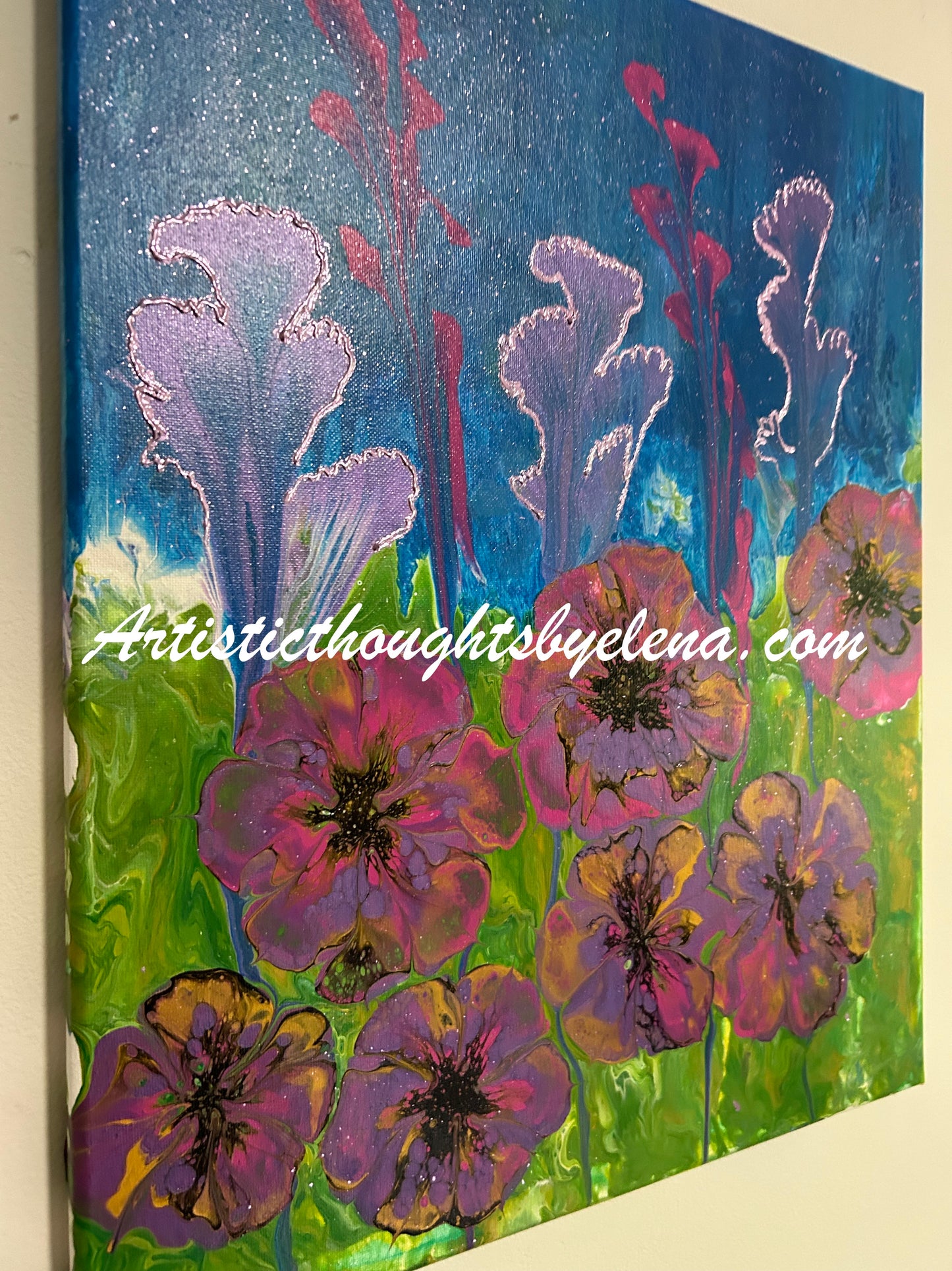 Midnight Garden Blooms #4 (16X20 Inches)