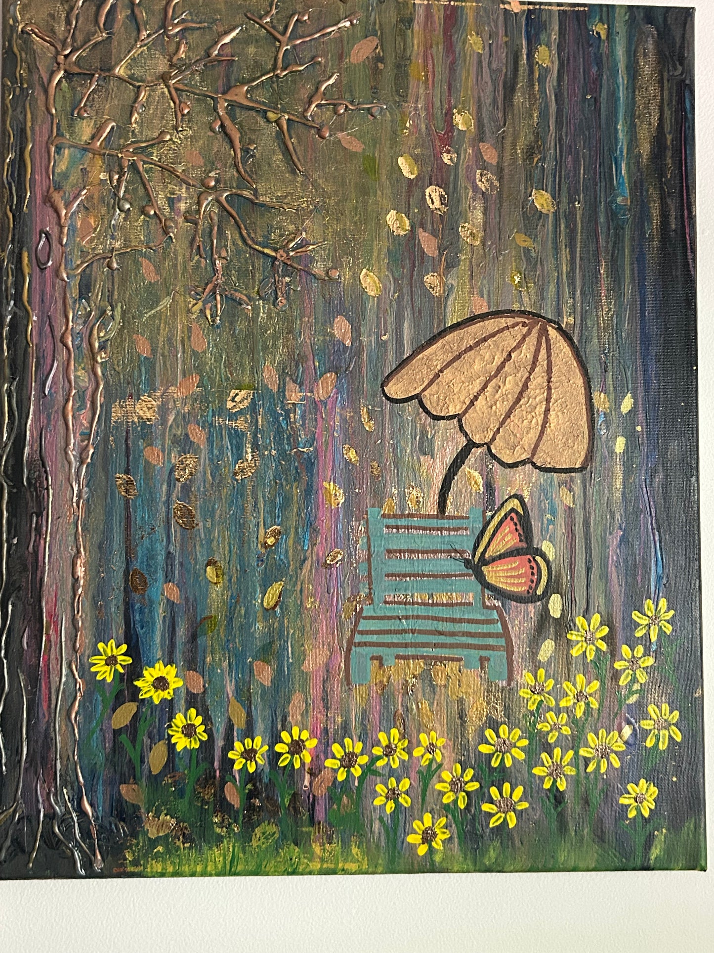 Butterfly Hiding In The Storm #135 (16X20)