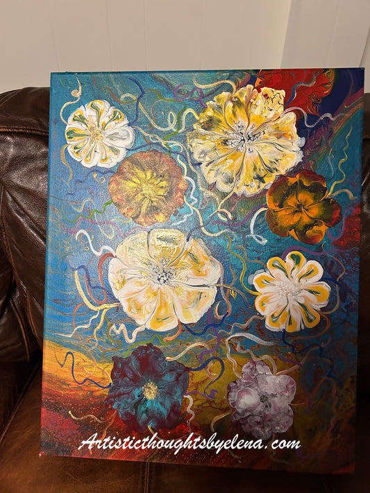 Whimsical Flowers (16X20 In) #133