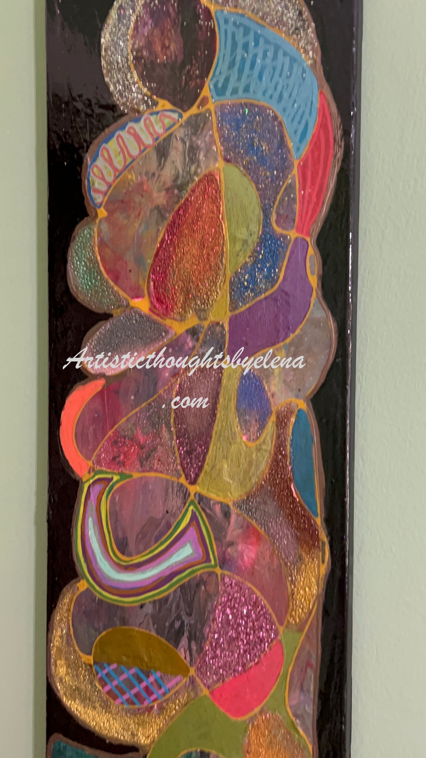 Doodle Textured Art #32 (30X10in)