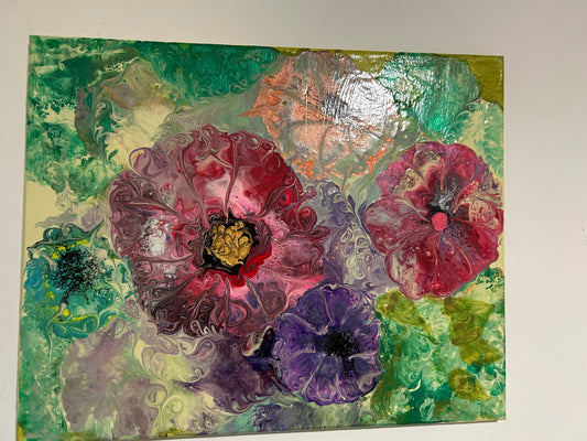Happy Abstract Foggy Garden #93 (16X20in)